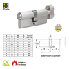 KEYMAN Double Euro Cylinder 70mm with Thumbturn for Bathroom Doors - EN 1303 High Security