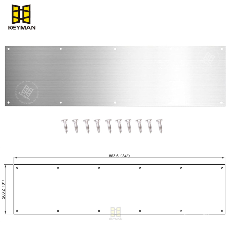 Commercial Satin Stainless Entrance Kick Plate Door Bottom Plate for Hotel Use