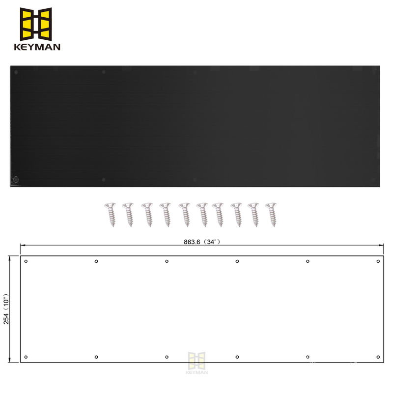 New Design Door Ironmongery Hardware Black Door Protector Plate