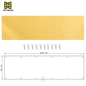 Door Kick 34 x 10 Satin Brass Finish Kick Plate for Doors