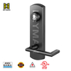 5D Black Interchangeable Core (IC) Panic Exit Device with Handle-Industrial Heavy Duty Rim Exit Device 