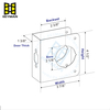  1-3/8 Inch Thick Suitable 2-1/8-Inch Bore Door Guard with Stainless Steel Color
