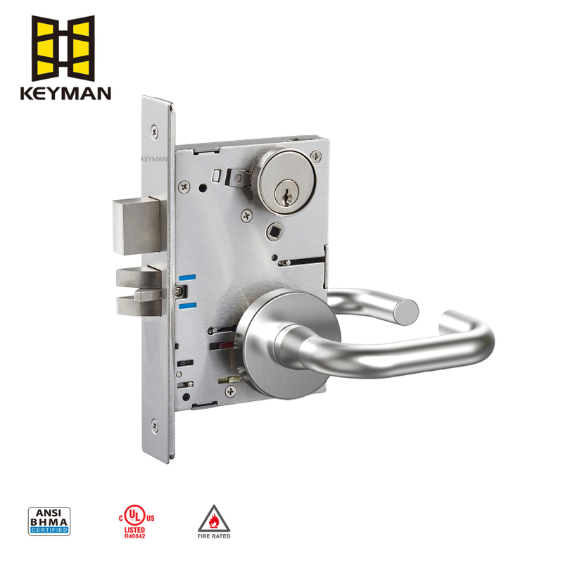 UL Listed Dormitory Function Lever Handle Mortise Lock M713