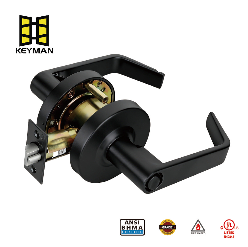 KEYMAN Commercial Door Lock Durable High Traffic Use Ideal for Commercial Bathroom Doors, Occupied Indicator, Privacy Lock,Back Finish