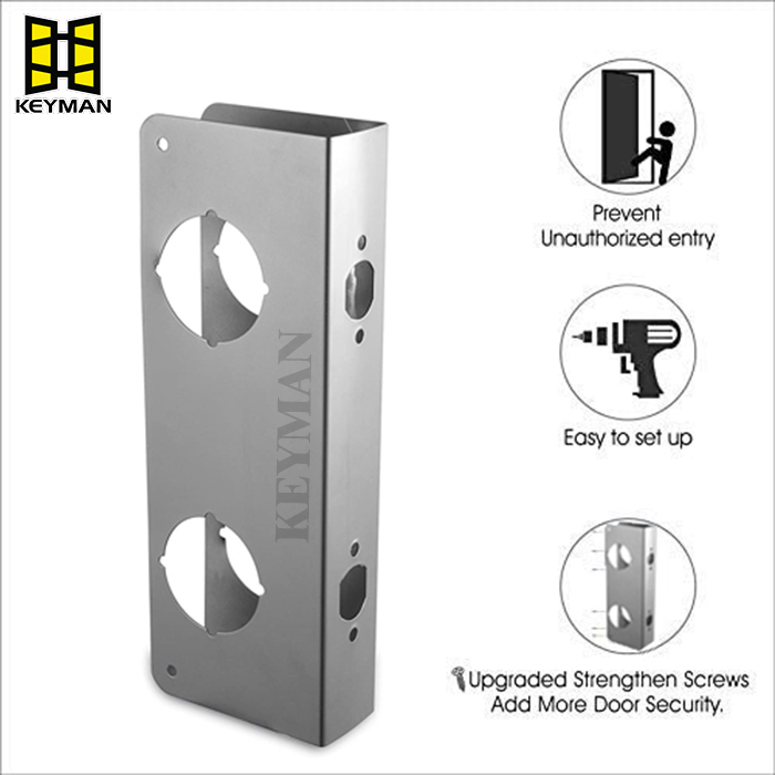 Stainless Steel Door Reinforcer Security Defender Door Strengthening Locks for for 1-3/4 Inch Thick Doors