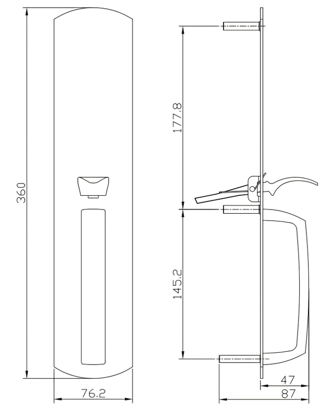 KEYMAN Stain Stainless Steel Matte Pull And Thumbpiece Trim – Heavy-Duty Build