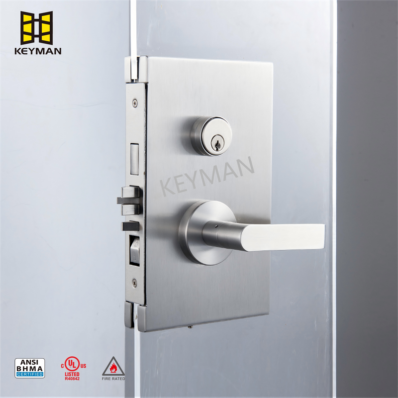 Ansi UL Glass Door Mortise Lock With Patch For Residential And Commercial Applications