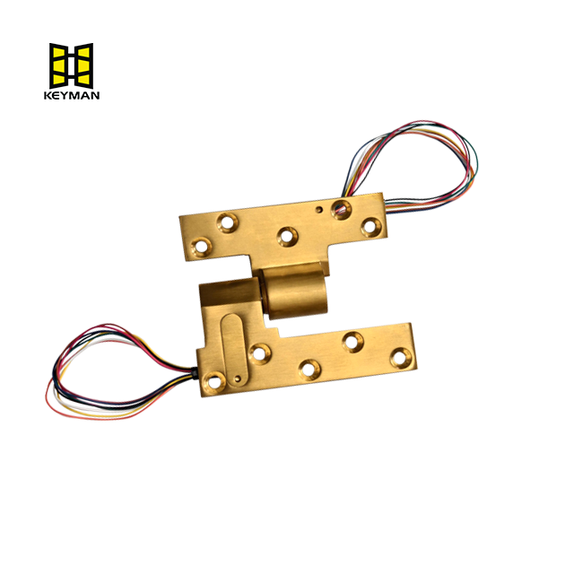 Golden Electric Pivot Hinge 180 Degree Automatic Rotation Heavy Duty Hinge