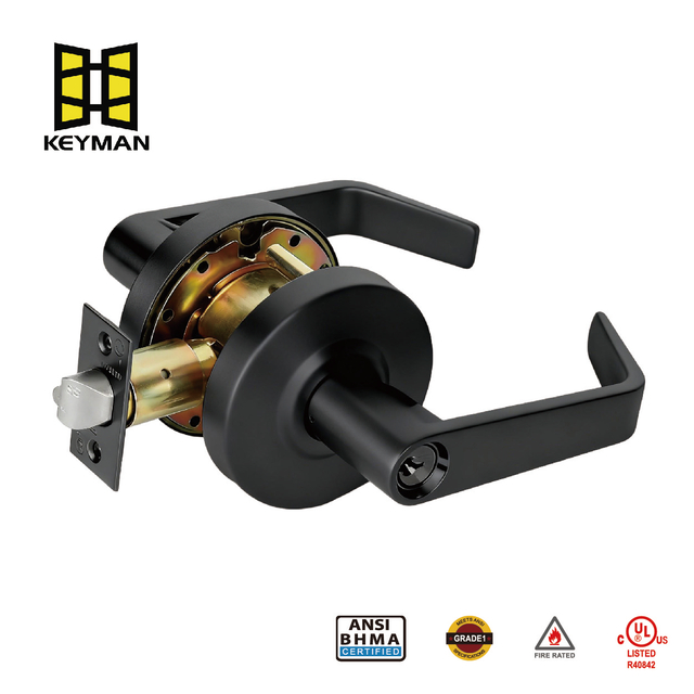 KEYMAN Commercial Door Lock Heavy Duty for Ansi Grade 2 Cylindrical Lever Door Handle Back Classroom Lock 