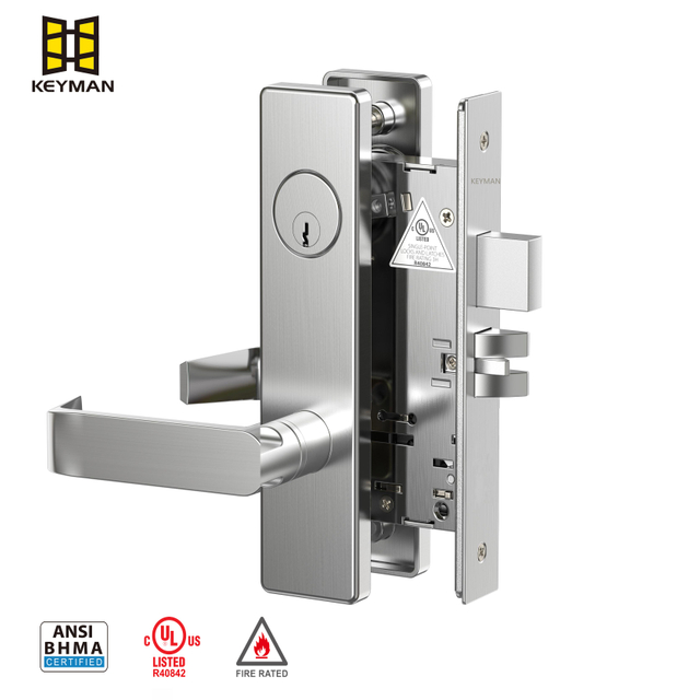 Fireproof Heavy Duty Mortise Door Lockset BHMA certified Dormitory Mortise Lock