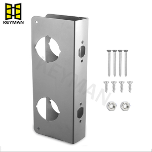 Stainless Steel Dual Bore Hole Wrap Around Plate Door Guards for Home Entry Door