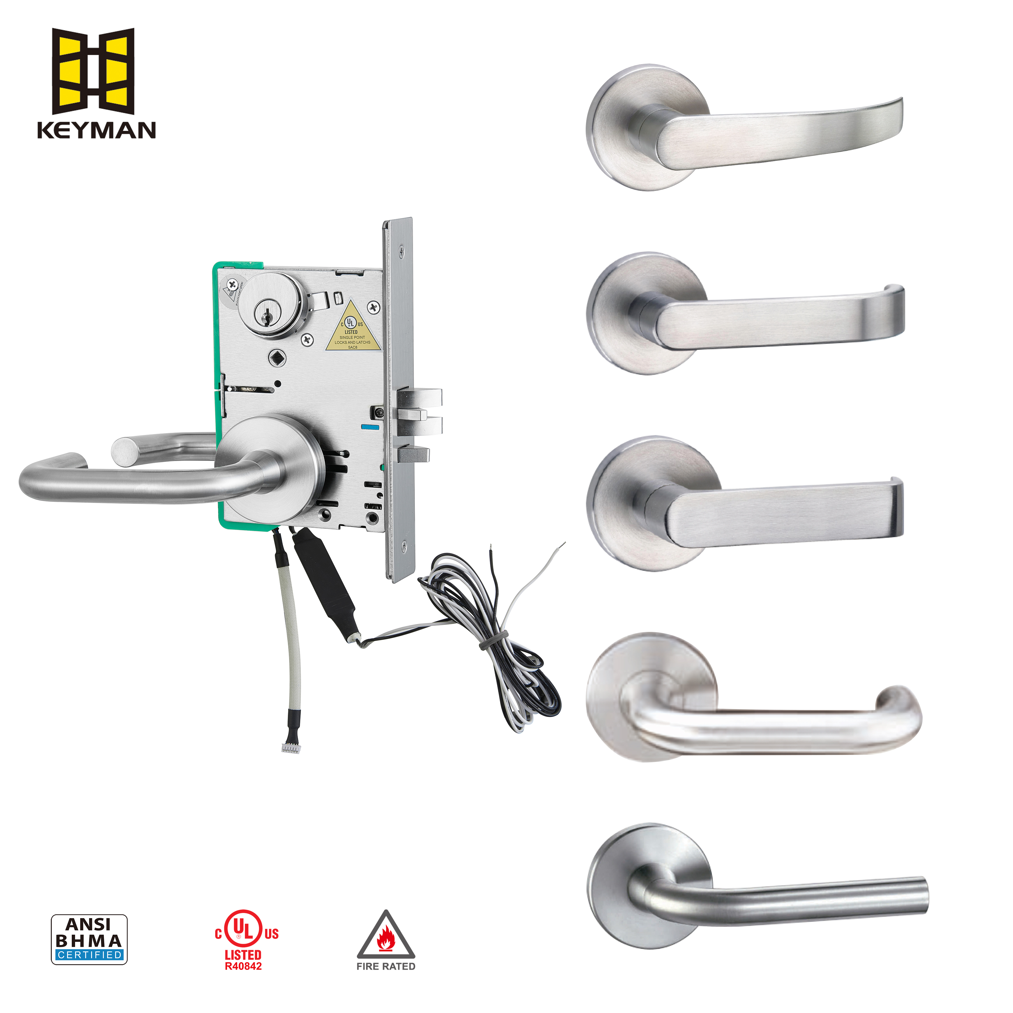 12/24V Electrified Solenoid Mortise Lock Fail Safe Fail Secure