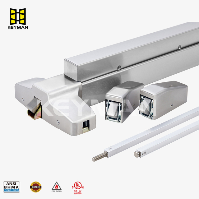 Keyman Ansi Grade 1 Surface Vertical Rod Exit Device Tree Point Latching X901-A