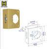 Home Security Doors Reinforce Repair for Door Knob Lock Latch Deadbolt Cover Plate