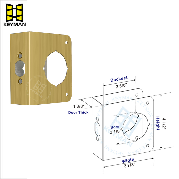 Home Security Doors Reinforce Repair for Door Knob Lock Latch Deadbolt Cover Plate