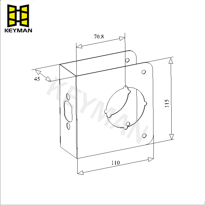 Steel Door Lock Guard Thickness Reinforcer Home Enhancement Door Knob Reinforcement Plate