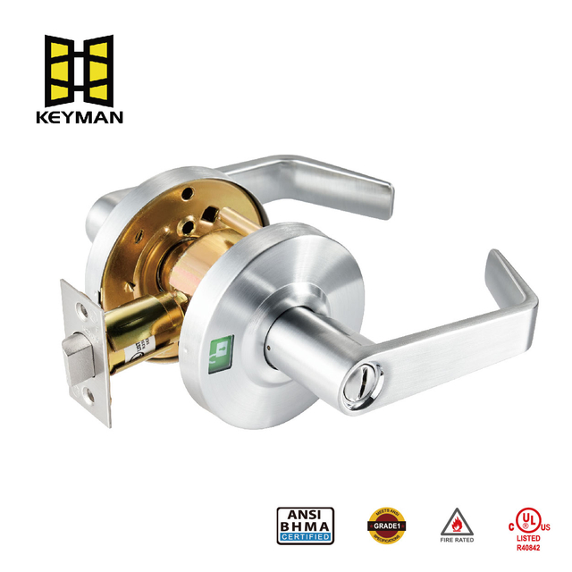 KEYMAN Commercial Door Lock Durable And Certified for High Traffic Use Ideal for Commercial Bathroom Doors, Occupied Indicator, Privacy Lock