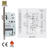 European CE Fire Rated High Security Stainless Steel Mortise Metal Door Lock Set