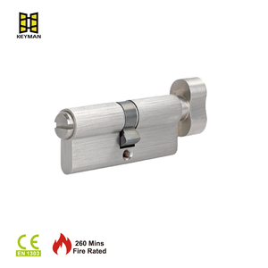 KEYMAN Double Euro Cylinder 70mm with Thumbturn for Bathroom Doors - EN 1303 High Security