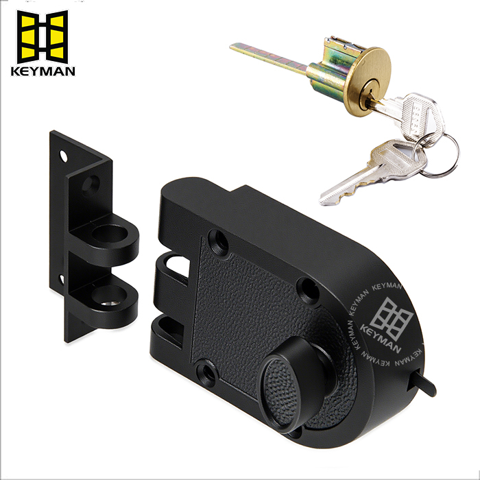 High Quality Single Cylinder Rim Lock Jimmy-Proof Deadlock Zinc Alloy Durable Anti-Theft with Keys J2661