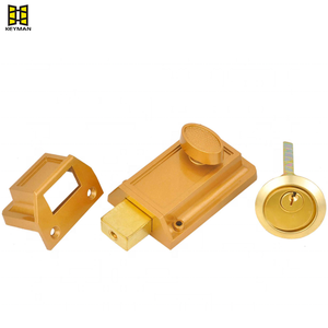 Durable Security Cylinder Deadbolt Door Lock Jimmy-Resistant Design with 2 Brass Keys R3562