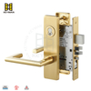 Mordern Design Satin Brass UL Mortise Lock with SFIC Core M720