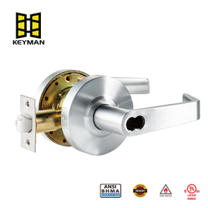 KEYMAN Heavy Duty Lever Style, Grade 2 Commercial SFIC Cylinder Entry Door Lock
