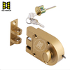Heavy Duty Night Latch Rim Lock for Entry Antique Door Durable Zinc Alloy Key Unlock Way Anti-Theft Feature J2663