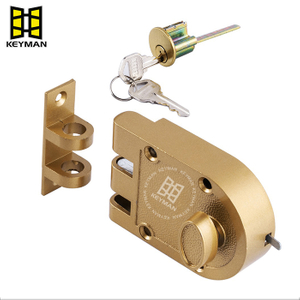 Heavy Duty Night Latch Rim Lock for Entry Antique Door Durable Zinc Alloy Key Unlock Way Anti-Theft Feature J2663