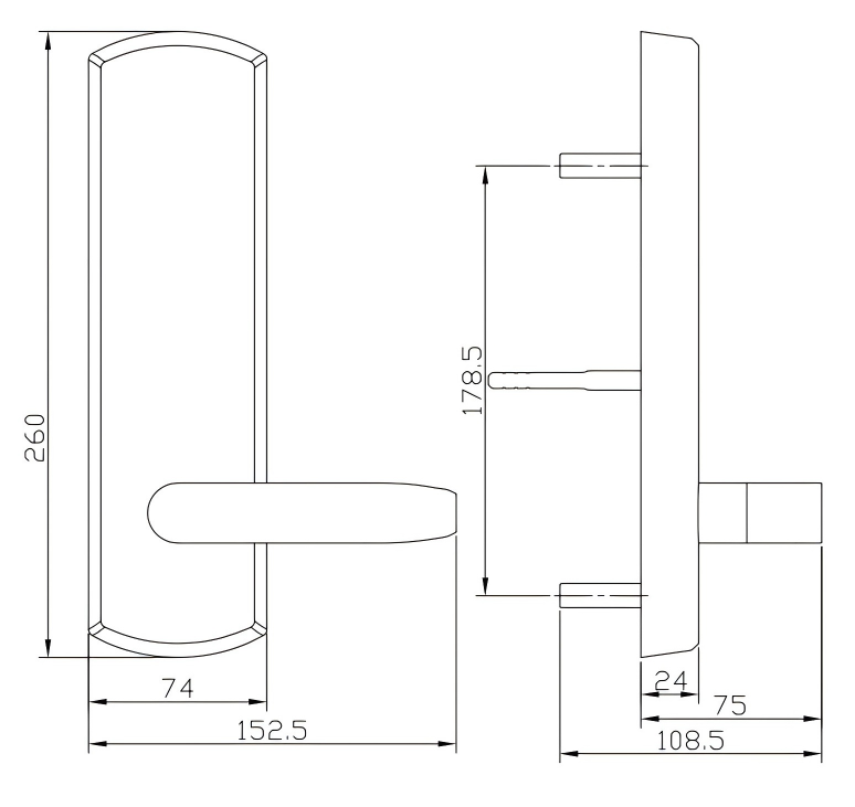 Heavy Duty Rim Exit Device Dummy Trim - Durable & Secure Non-Functional Cover Plate