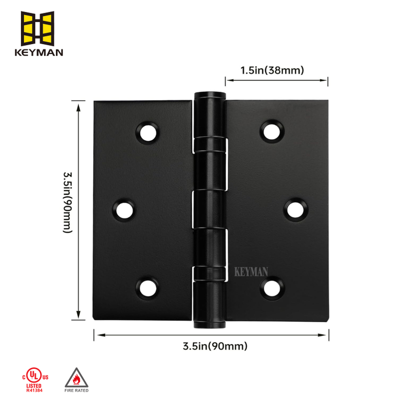 Ul Fire Rated Internal Door Hinge With Ball Bearing Commercial Hinge 
