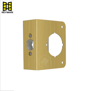 Door Guard Reinforcer 1-3/8-Inch Thick by 2-3/8-Inch Backset 2-1/8-Inch Bore with Satin Brass Color