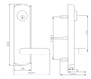 5D Black Interchangeable Core (IC) Panic Exit Device with Handle-Industrial Heavy Duty Rim Exit Device 