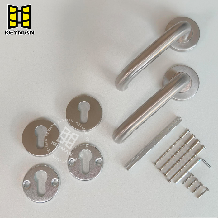 Durable European Style Stainless Steel Hollow Tube Door Lever