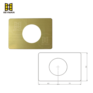 Door Knob/Deadbolt Reinforcement Plate Repair Backplate Door Reinforcer Kit with Satin Brass Finish