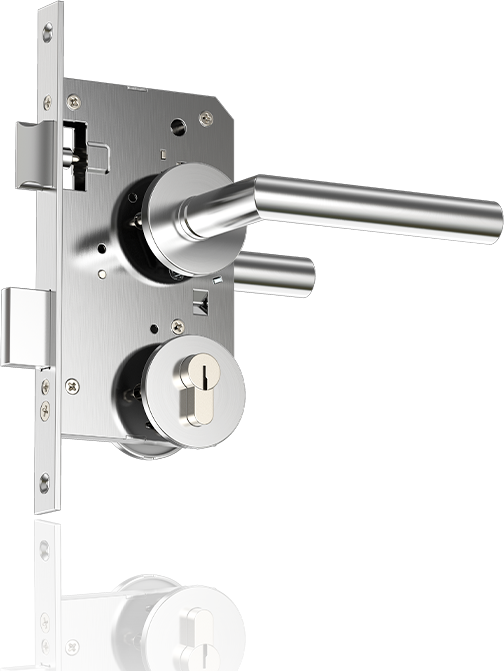 wooden door lock set