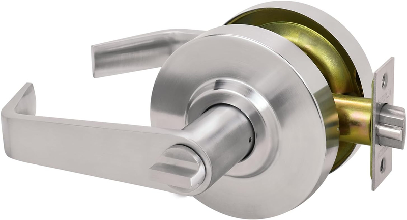 KEYMAN Commercial Grade Bathroom Indicator Door Lever Lock Finish Satin Stainless Steel