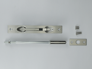 KEYMAN Standard Flip-Style Manual Flush Bolt with 12” Rod for Metal Door Model No. QK8010