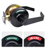 KEYMAN Commercial Grade Bathroom Indicator Door Lever Lock Finish Black
