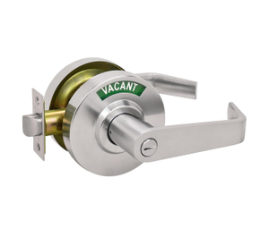 KEYMAN Commercial Grade Bathroom Indicator Door Lever Lock Finish Satin Stainless Steel