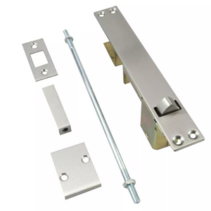 KEYMAN Standard Automatic Flush Bolts with Rod for Wood Door Model No. QK8007