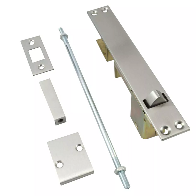 KEYMAN Standard Automatic Flush Bolts with Rod for Wood Door Model No. QK8007
