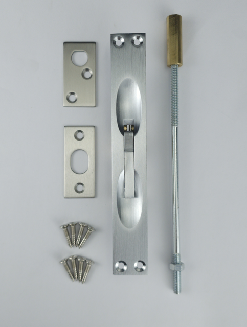 KEYMAN Standard Manual Flush Bolts with 12” Rod for Metal Door Model No. QK8008