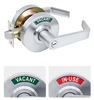 KEYMAN Commercial Grade Bathroom Indicator Door Lever Lock Finish Satin Stainless Steel