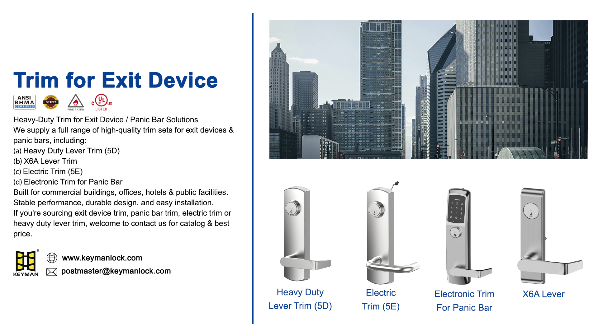 A Guide to Heavy-Duty Trim for Exit Device Solutions